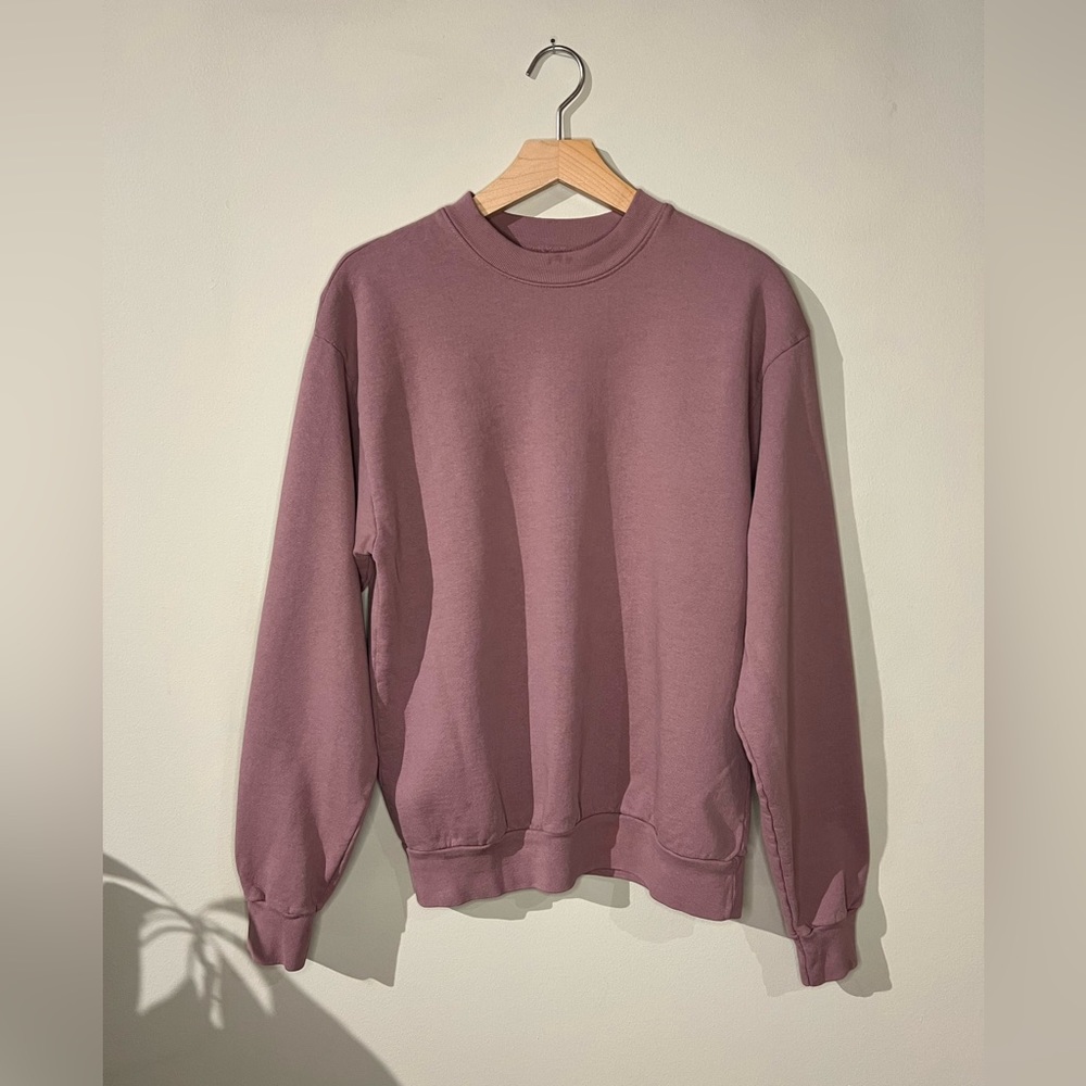 Heavy Weight Mauve 14oz. Cotton Fleece Crewneck Pullover